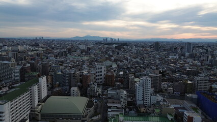 Fototapeta premium Drone view of Tokyo , Japan