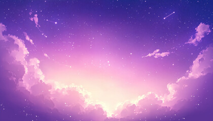 Fototapeta premium sky clouds pink purple