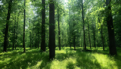Obraz premium the green forest Generative AI