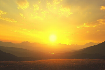 Fototapeta premium sunset in the mountains