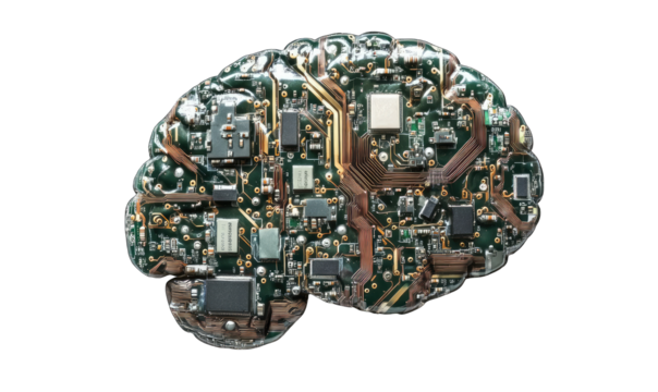 A brain made of electronic components