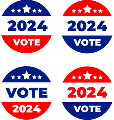 Vote 2024 in the USA. Vector illustration.
