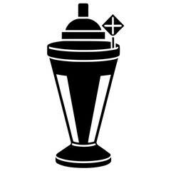 Cocktail shaker vector illustration in cartoon, clipart, and line art for creative designs.