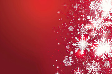 Christmas greeting card with bright winter holiday snowflake and New Year background