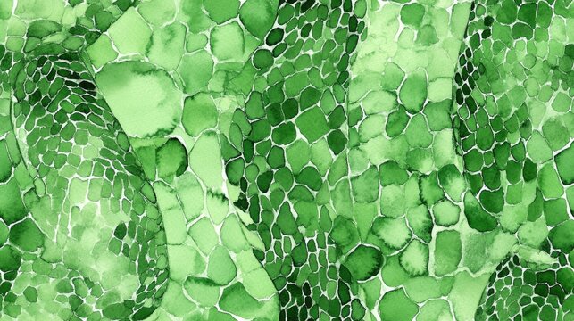 Green snakeskin pattern Watercolor reptile texture Seamless texture Watercolor python leather Snake print in repeat