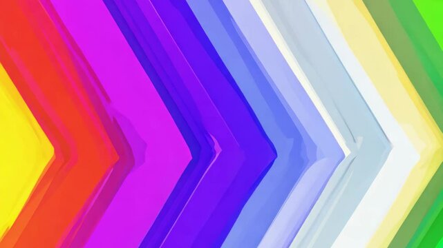 A vibrant abstract background with chevron-like stripes in a gradient of deep purples and blues to soft yellows and warm neutrals. Ideal for modern designs and creative projects.