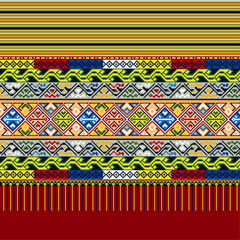 Ancient Thai handwoven fabric patterns 006