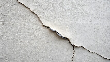 Obraz premium a close-up of a cracked wall, showcasing the textured surface and the distinct fissure running through it.
