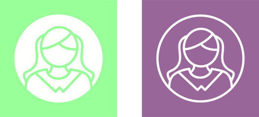 Female Profile Vector Icon