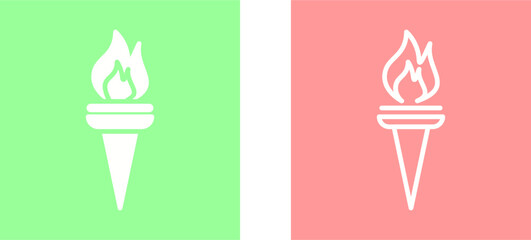 Museum Torch Vector Icon