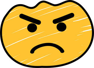 Cute hand drawn emoji doodle