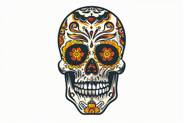 Beautiful greeting card with bright holiday composition for happy to joy celebrate dia de muertos