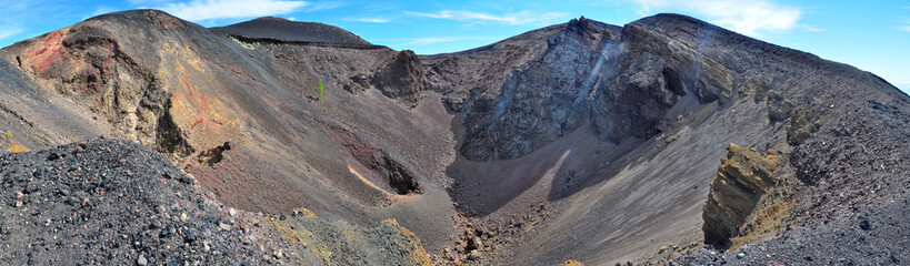 Vulkan-Krater auf der Insel La Palma, Kanaren, Spanien, Europa, Panorama  © Aggi Schmid