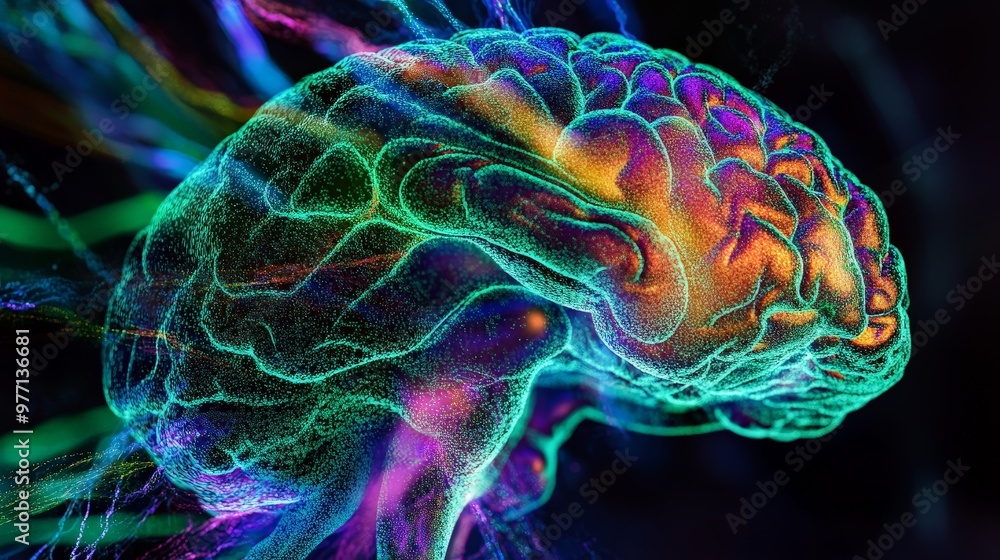 Poster explore the future of neuroscience with ai brain analysis, where technology and science unite to dec