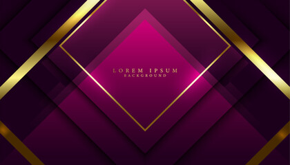 golden and pink bright square layers decorative abstract digital luxury modern background,award banner and cover design element vector illustration.