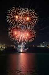 fireworks over the river