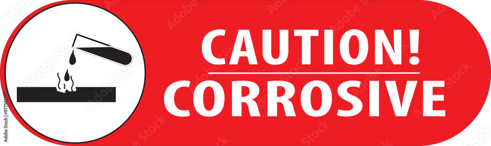 Sticker corrosive sign notice vector.eps