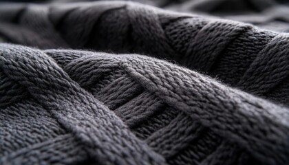 Plush, cushioned gray material with intricate woven details