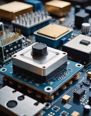 close up of a motherboard