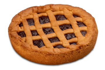 Chocolate tart isolated