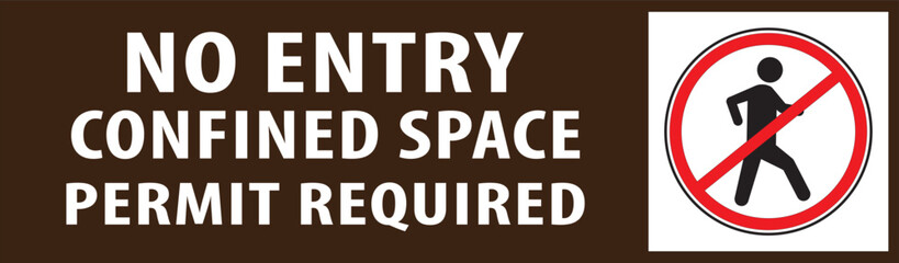 No entry confined space sign vector.eps