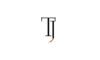 TJ, JT, J, T Abstract Letters Logo Monogram	