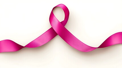 Elegant Pink Ribbon Symbolizing Hope and Awareness for Breast Cancer Awareness Month