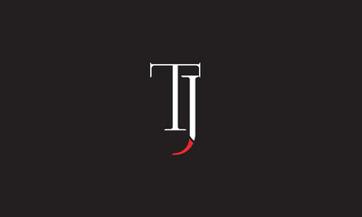 TJ, JT, J, T Abstract Letters Logo Monogram	