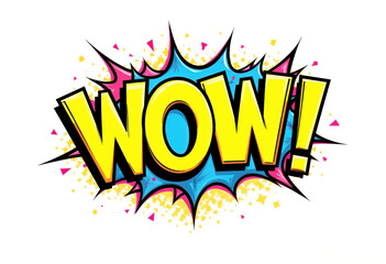Colorful Comic Book Style Sound Effect Illustration with Dynamic Typography and Action-Themed Visual Elements