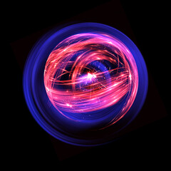 Vivid abstract background. Beautiful swirl trail effect frame.  
Mystical portal. Bright sphere lens. Rotating lines. Glow ring. 
Magic  ball. Led spiral. Glint lines. Focus place. Illusory flash