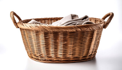 Obraz premium Laundry basket isolated on white background
