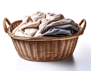 Laundry basket isolated on white background