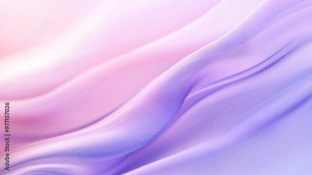 Wall mural soft pastel waves of fabric gently flow creating a serene and calming atmosphere