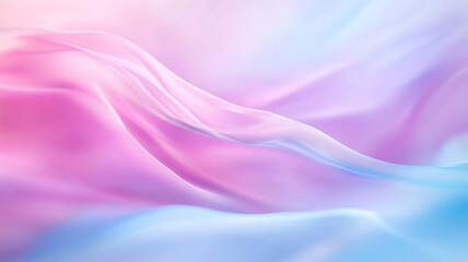 Fototapeta premium Soft pastel fabric in gentle folds creating an ethereal effect in serene colors of blue and pink