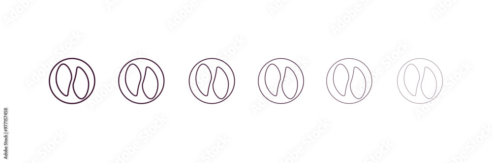 Aufkleber patches outline icon. linear vector from beauty concept. 6 different line style patches icon include
