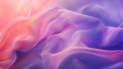 Fototapeta premium Soft, flowing fabric in shades of pink and purple illuminated by gentle light in a serene atmosphere