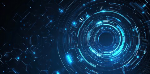 Obraz premium Abstract Digital Technology Circle