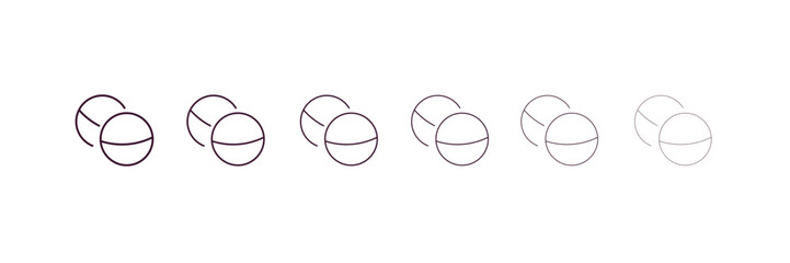 bath salts bomb outline icon. Linear vector from beauty concept. 6 different line style bath salts bomb icon included thin, light, regular, medium, bold, black.