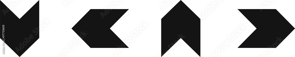 Poster a set of arrow icons - high-resolution vector arrows for navigation, directional signs, and user int