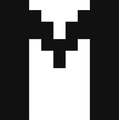 Obraz premium Letter M Game Type Font - Bold Typography Design for Video Games, Retro Style, and Digital Graphics