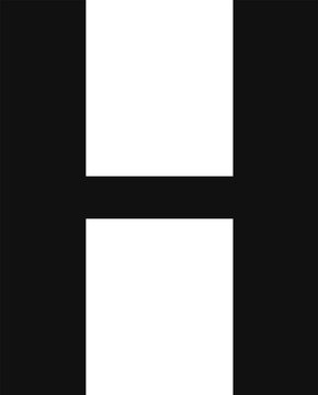 Letter H Game Type Font - Bold Typography Design for Video Games, Retro Style, and Digital Graphics