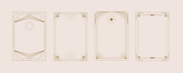 Vintage deco frame. Abstract decoration template for a4 vertical design