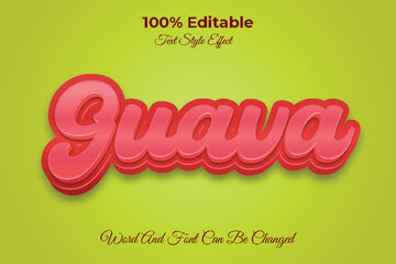 Guava Editable Text Effect