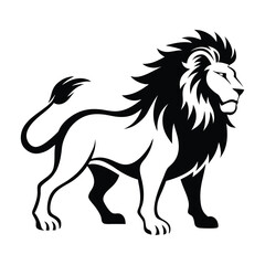 Lion animal silhouette vector isolated on a white background