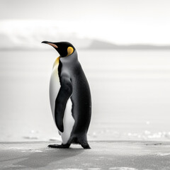 Fototapeta premium Penguin in Antarctic Ice, Wildlife Photography, Sea Bird Documentary