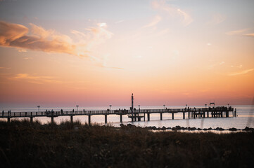 Sunset over the sea