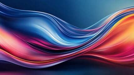 Fototapeta premium Dynamic wave patterns in vibrant colors showcasing fluid motion and artistic brilliance