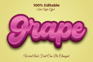 grape editable Text Effect