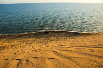 The very beautiful beach in Albania with sand dunes on the coast of the Adriatic Sea. Rana e Hedhun a nice spot Sand-Dune. 