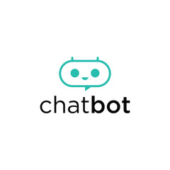 Smile chat bot logo icon vector